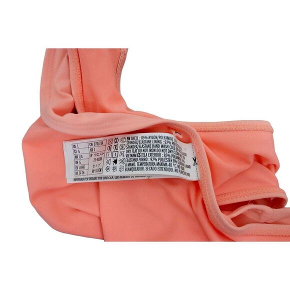 Forever 21 Peach High Thigh Juniors Bikini Swim Bottom LARGE Coastal Poolcore - Picture 3 of 6